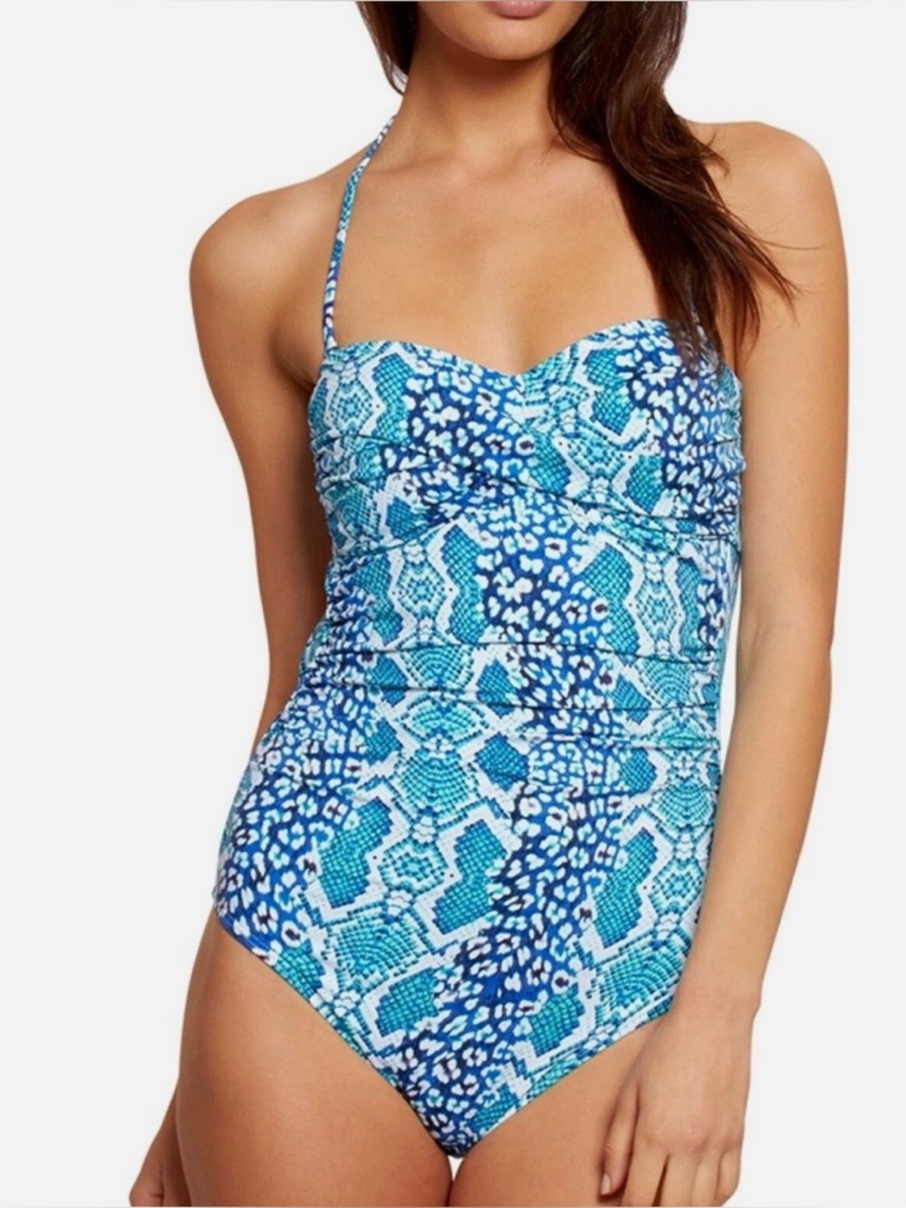 La Blanca Serpentina animal print twist front
One Piece Swimsuit Size 6